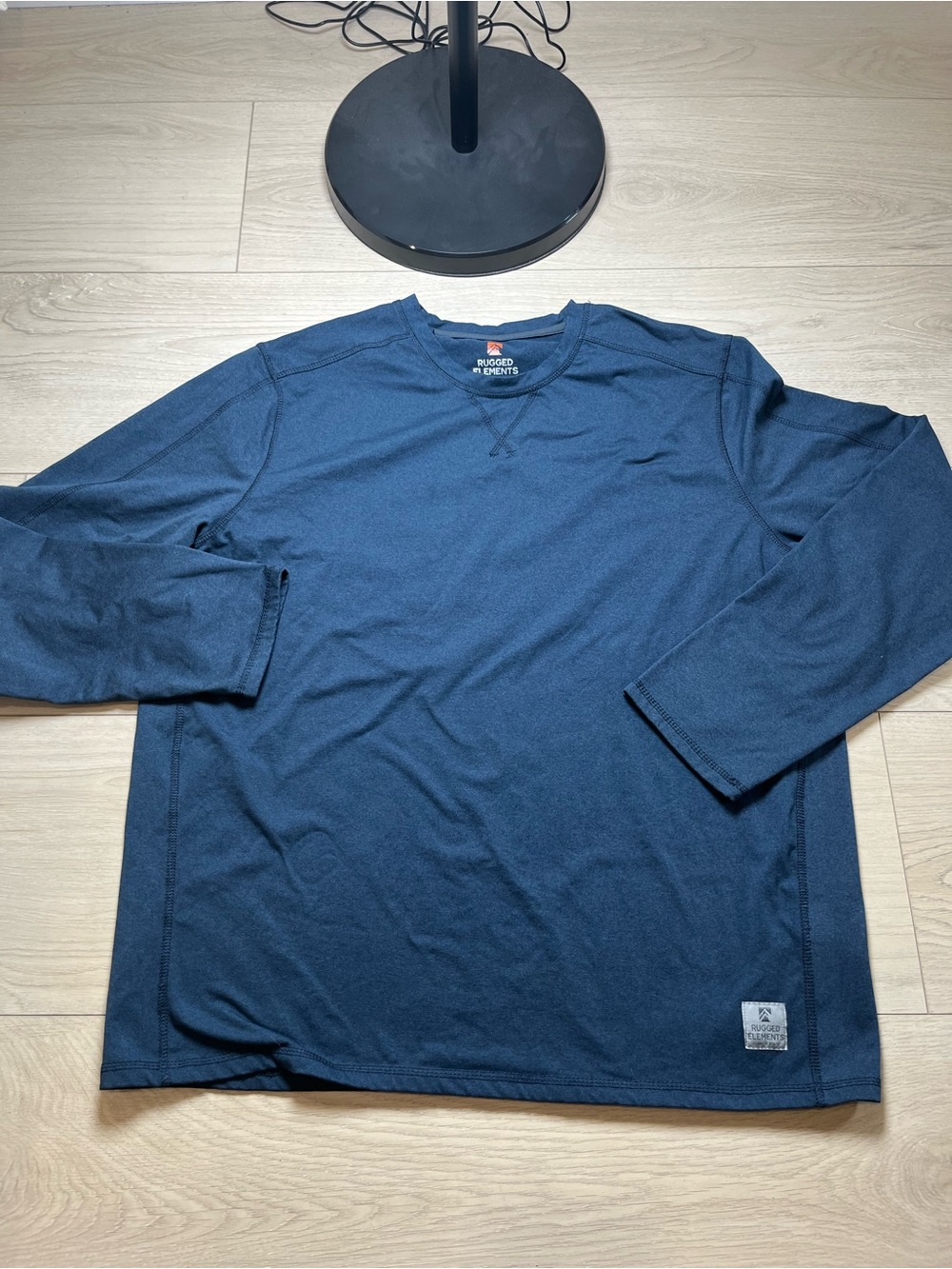 Rugged Elements Men's Navy Long-Sleeve Crew Shirt xl